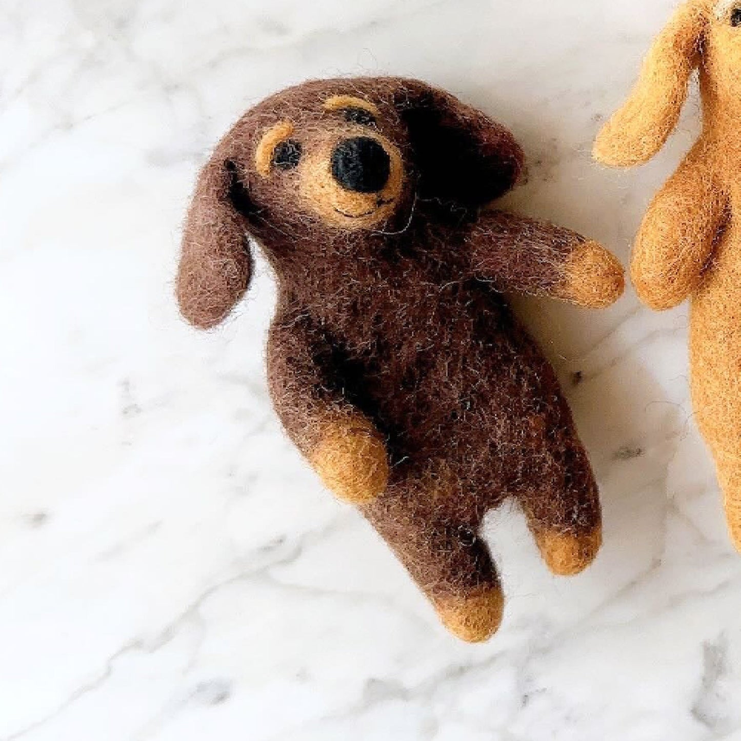 Felt Finger Puppet - Dachshund Dog