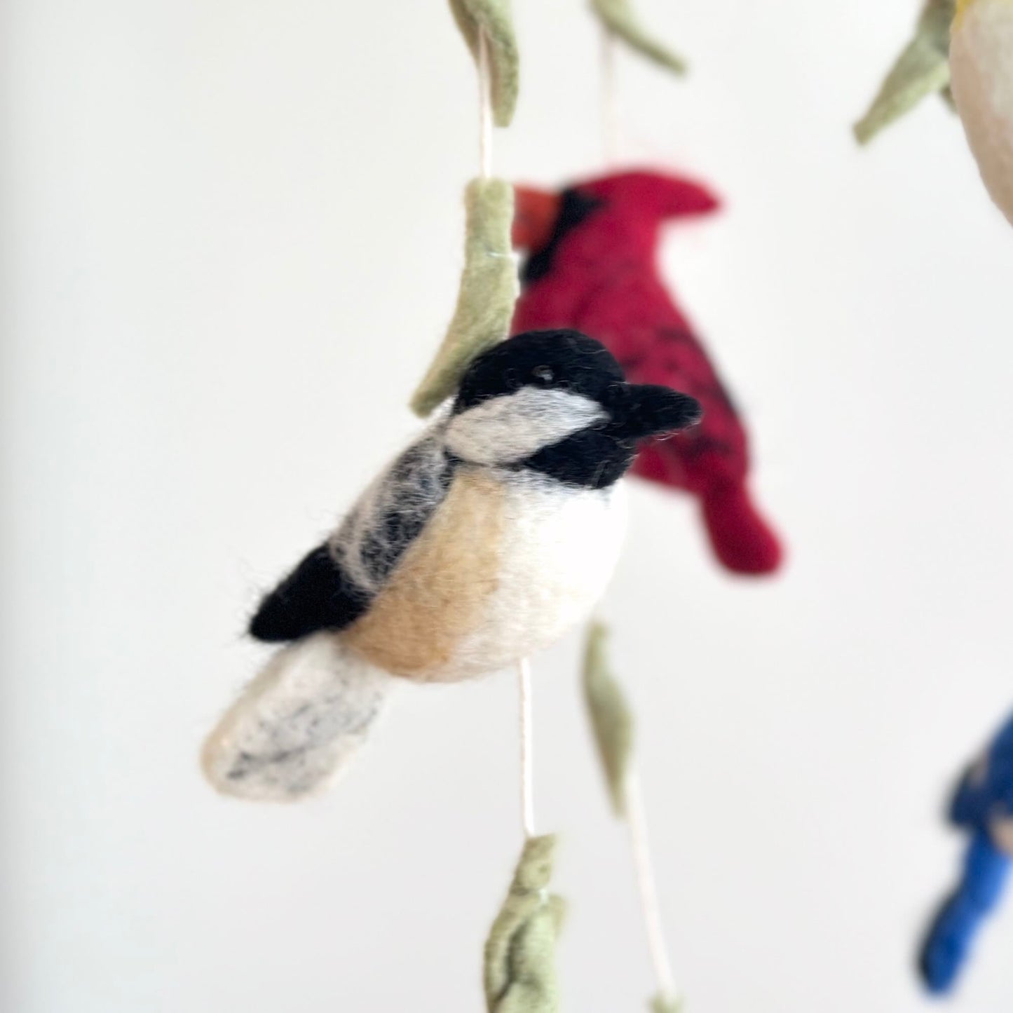 Felt Ornament - Needle Felted Chickadee