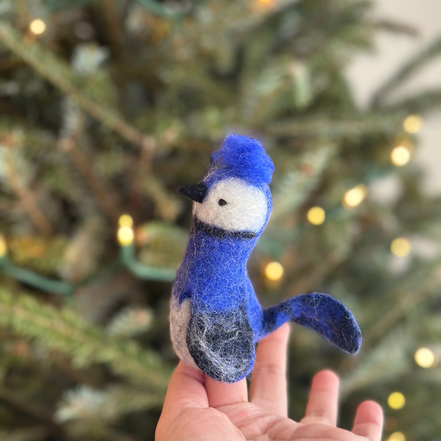 Blue Jay Finger Puppet