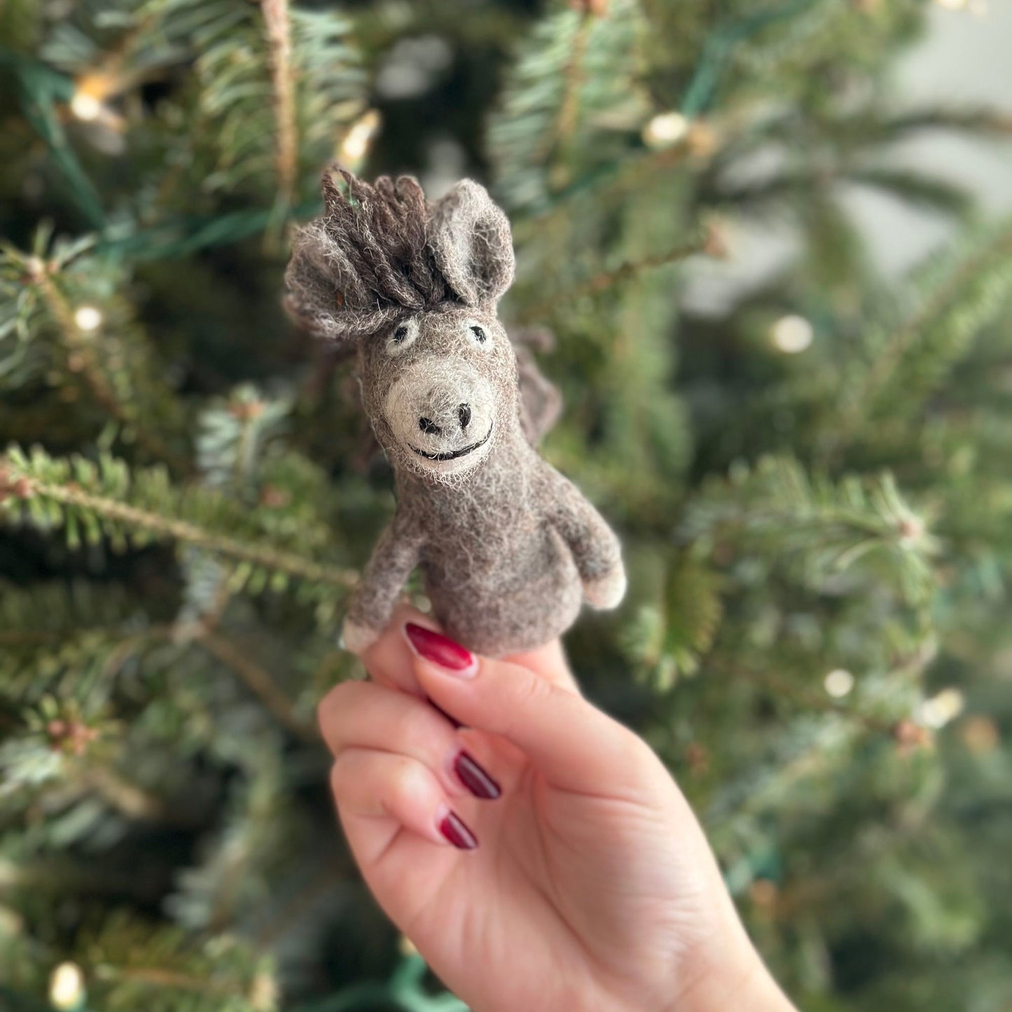 Felt Finger Puppet - Donkey