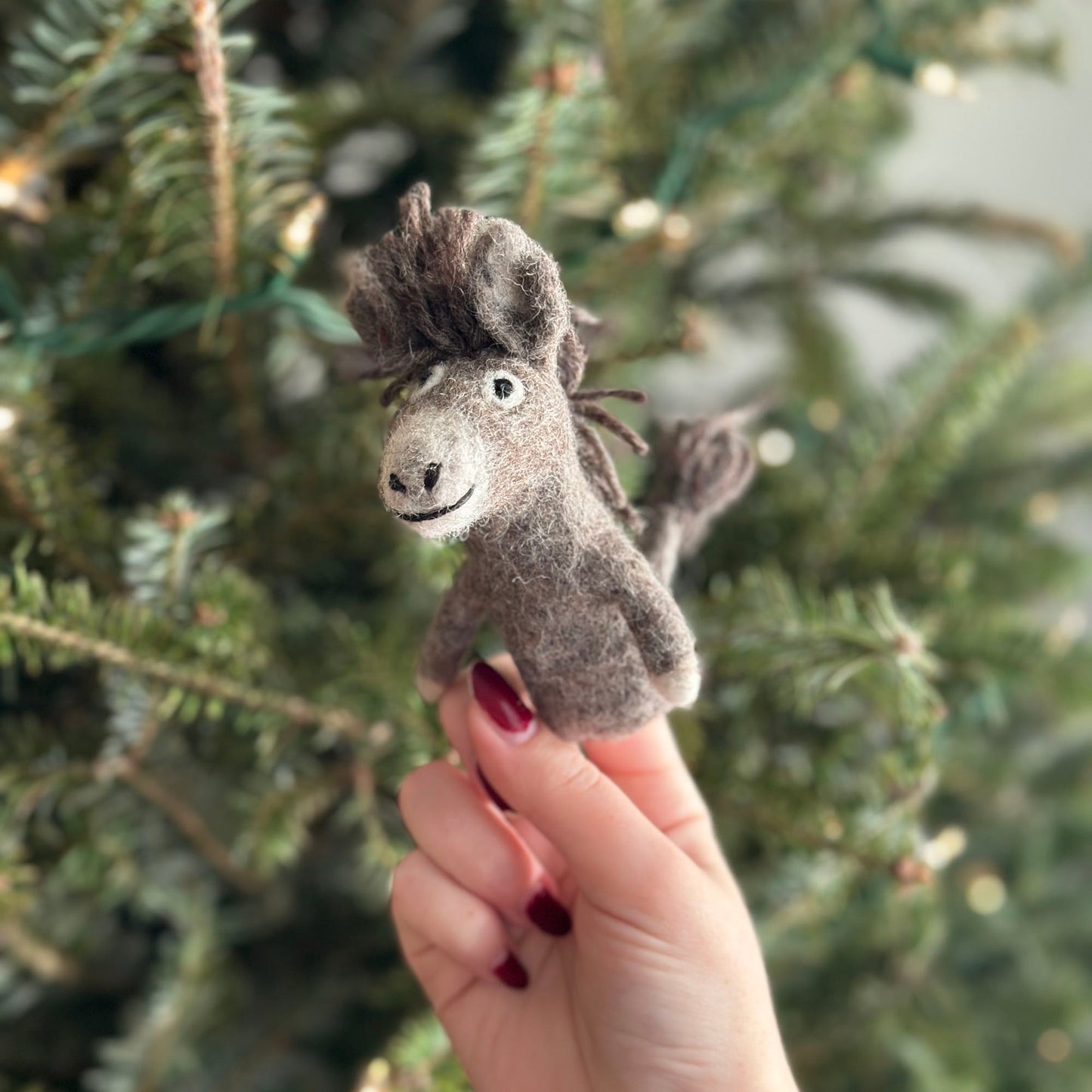 Felt Finger Puppet - Donkey