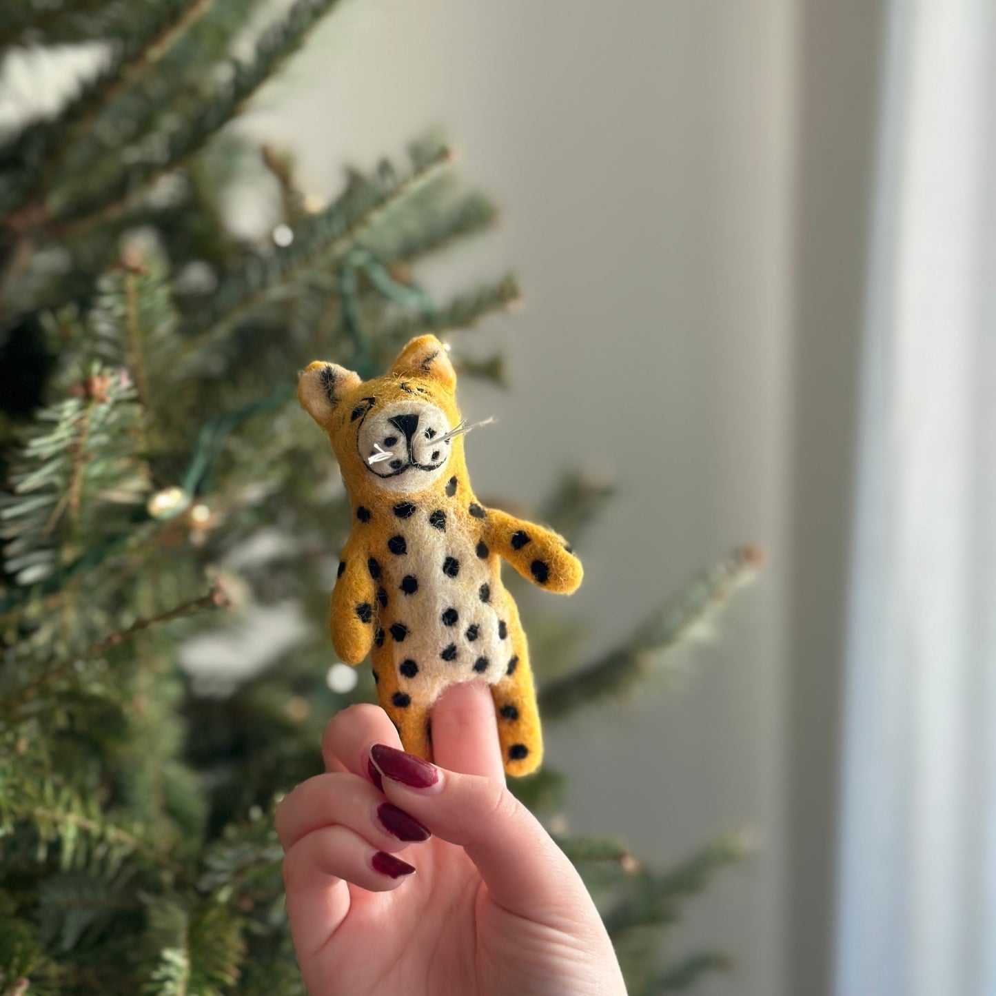 Felt Finger Puppet - Cheetah / Leopard