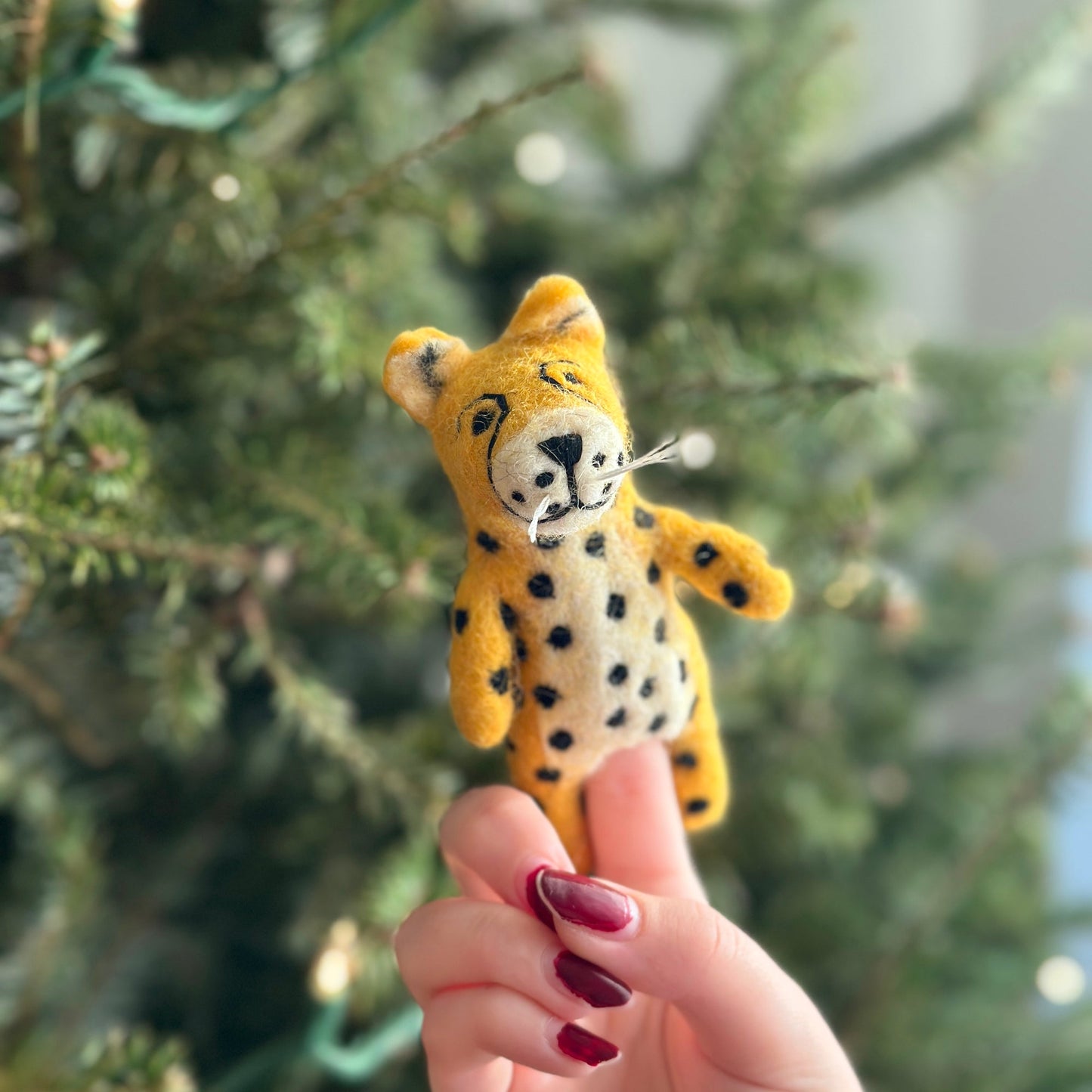 Felt Finger Puppet - Cheetah / Leopard