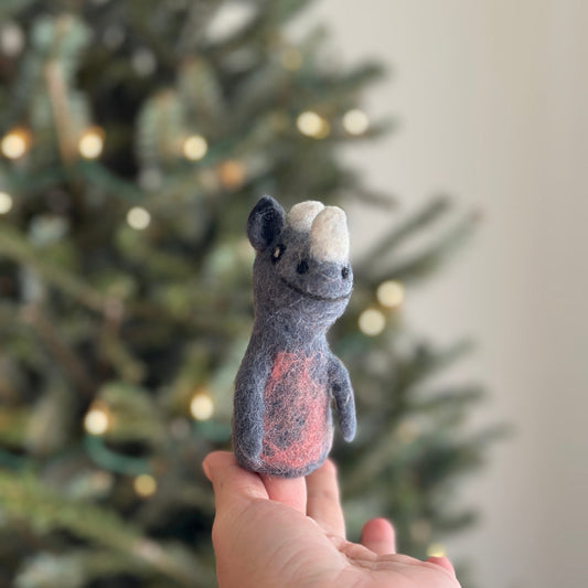 Rhino Finger Puppet