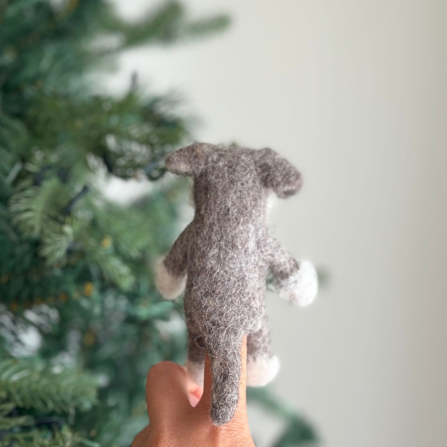 Felt Finger Puppet - Schnauzer Dog