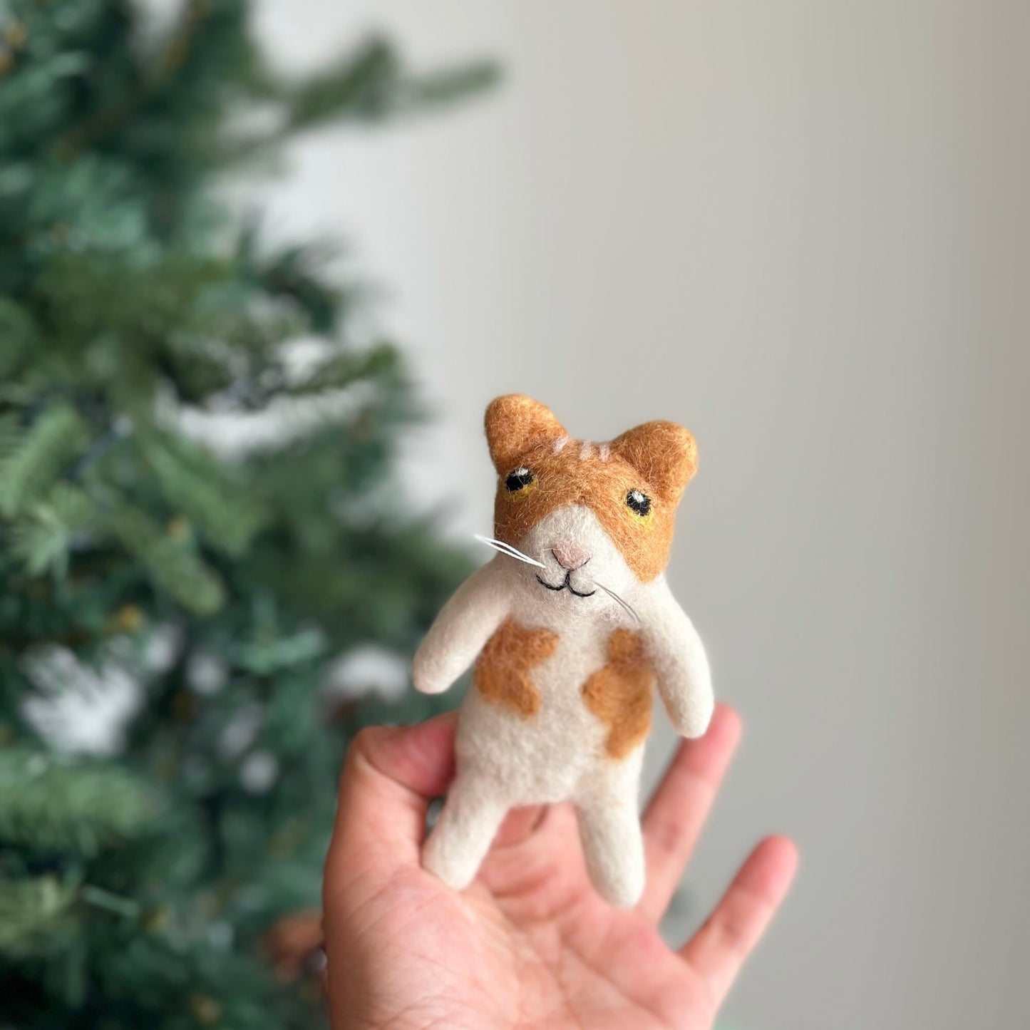 Felt Finger Puppet - "Curly" The Ginger Cat