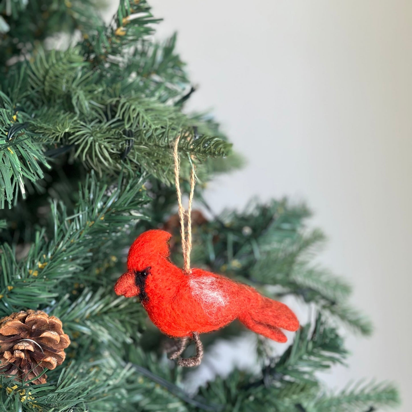 Felt Ornament - Needle Felted Cardinal