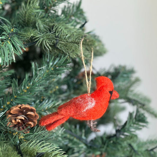 Felt Ornament - Needle Felted Cardinal