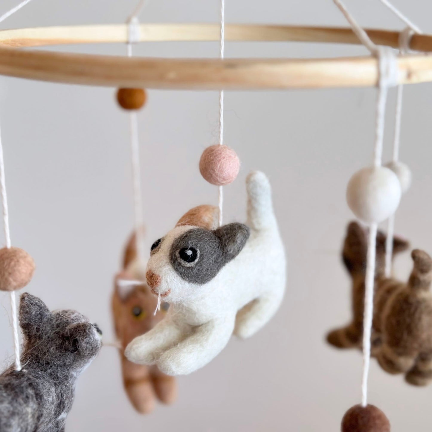 Handcrafted Felt Baby Mobile - Adorable Nursery Decor for Your Little One's Room