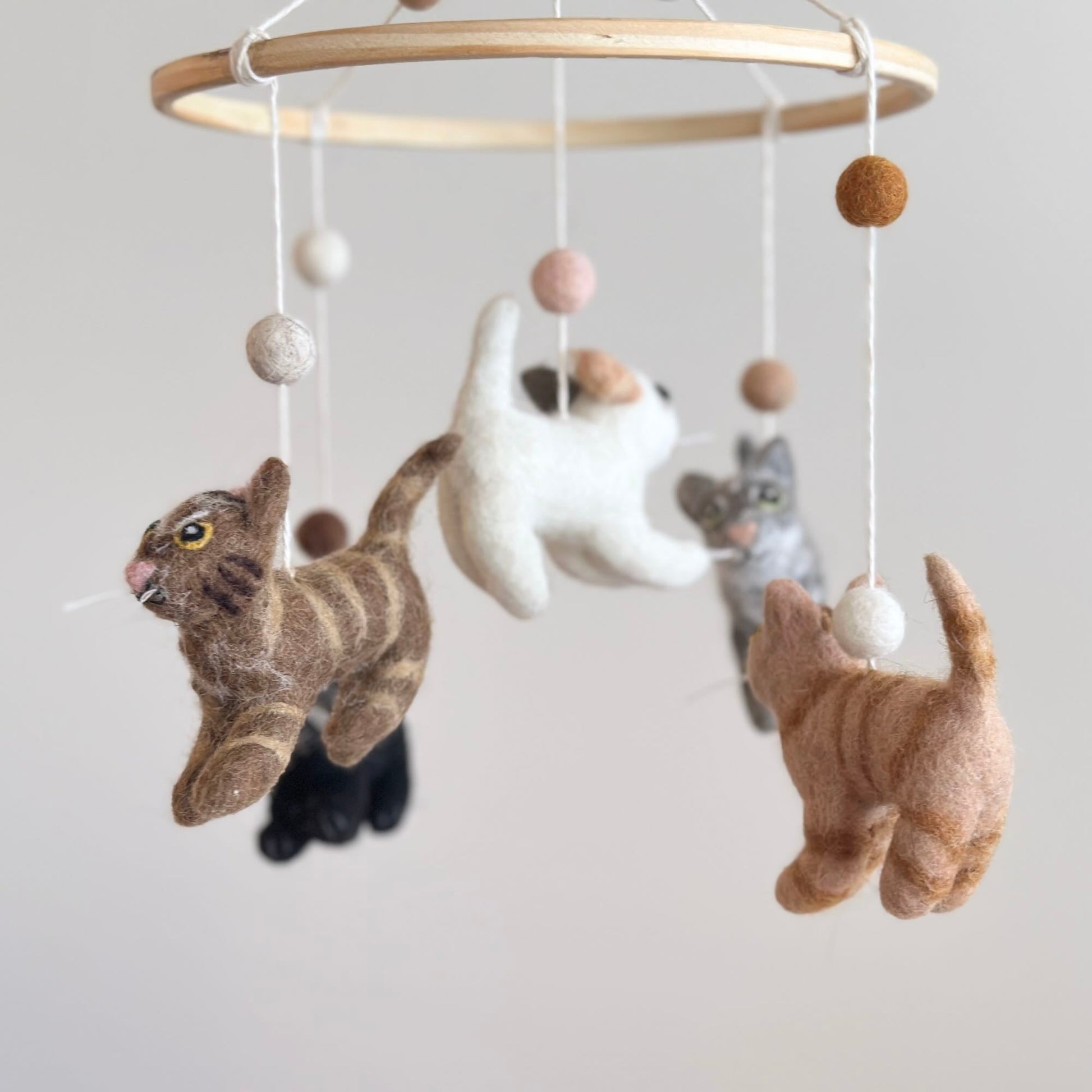 Handcrafted Felt Baby Mobile - Adorable Nursery Decor for Your Little One's Room