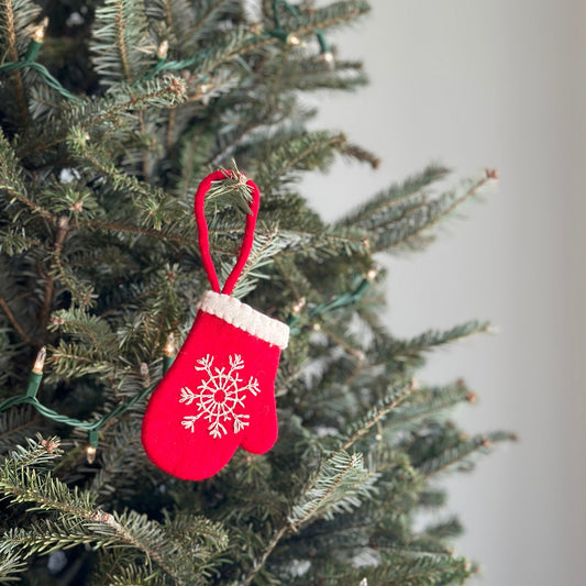 Felt Ornament - Snowflake Glove