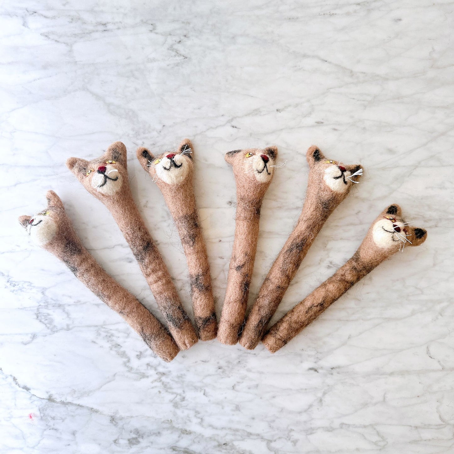 Felt Brown Tabby Cat Pen Cover