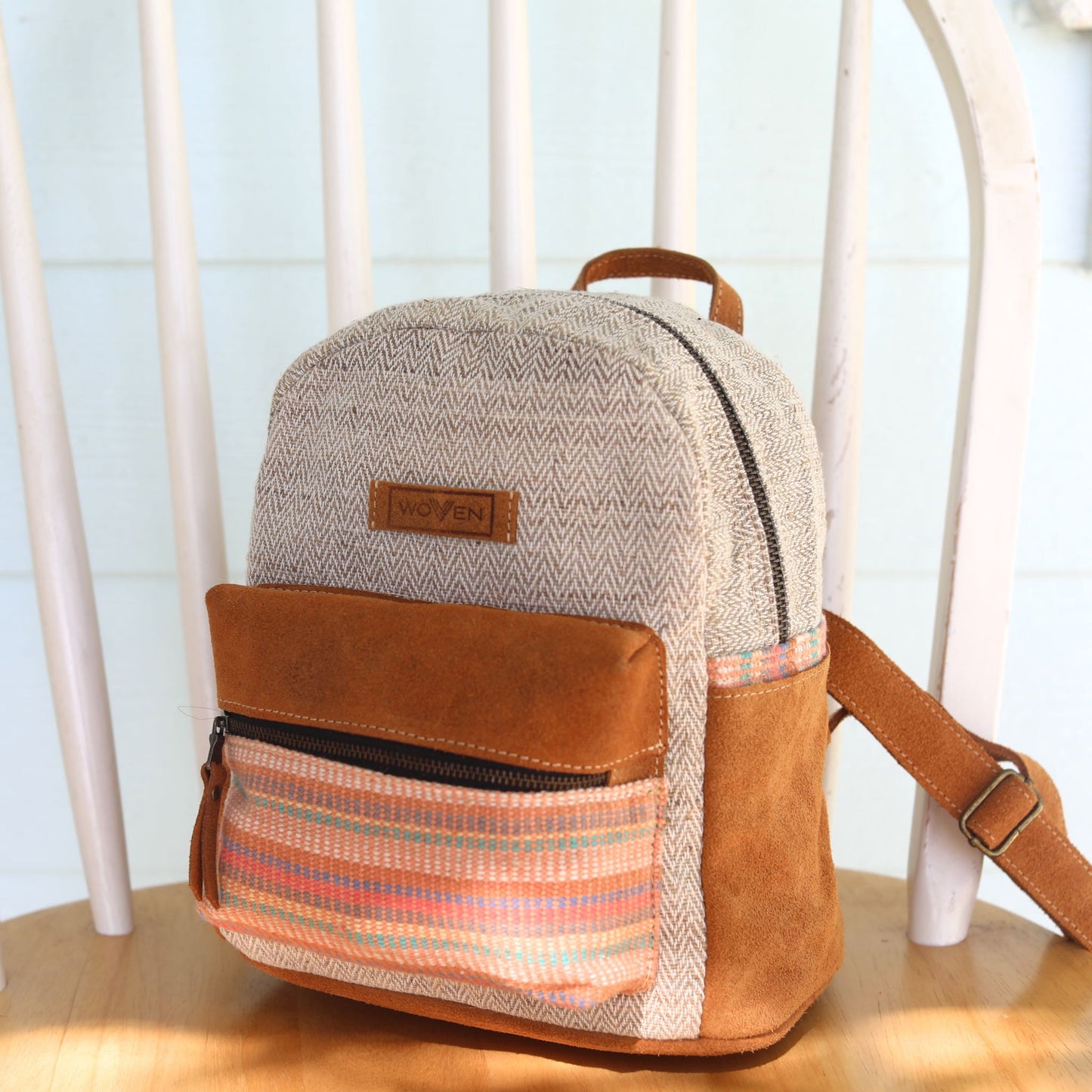 Recycled Fabric Mini Backpack