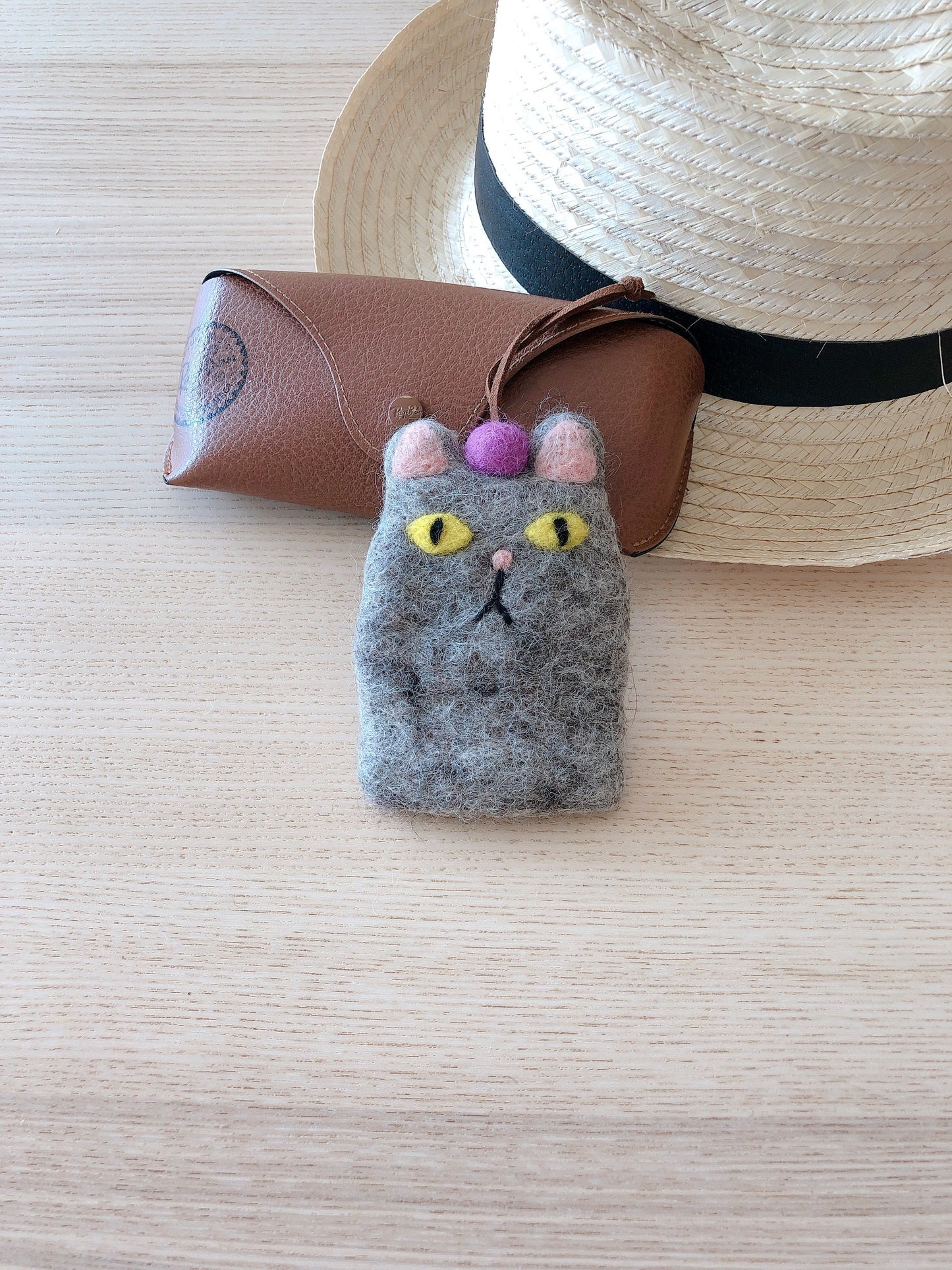 Felt Keychain - Cat Key Cover / Keychain