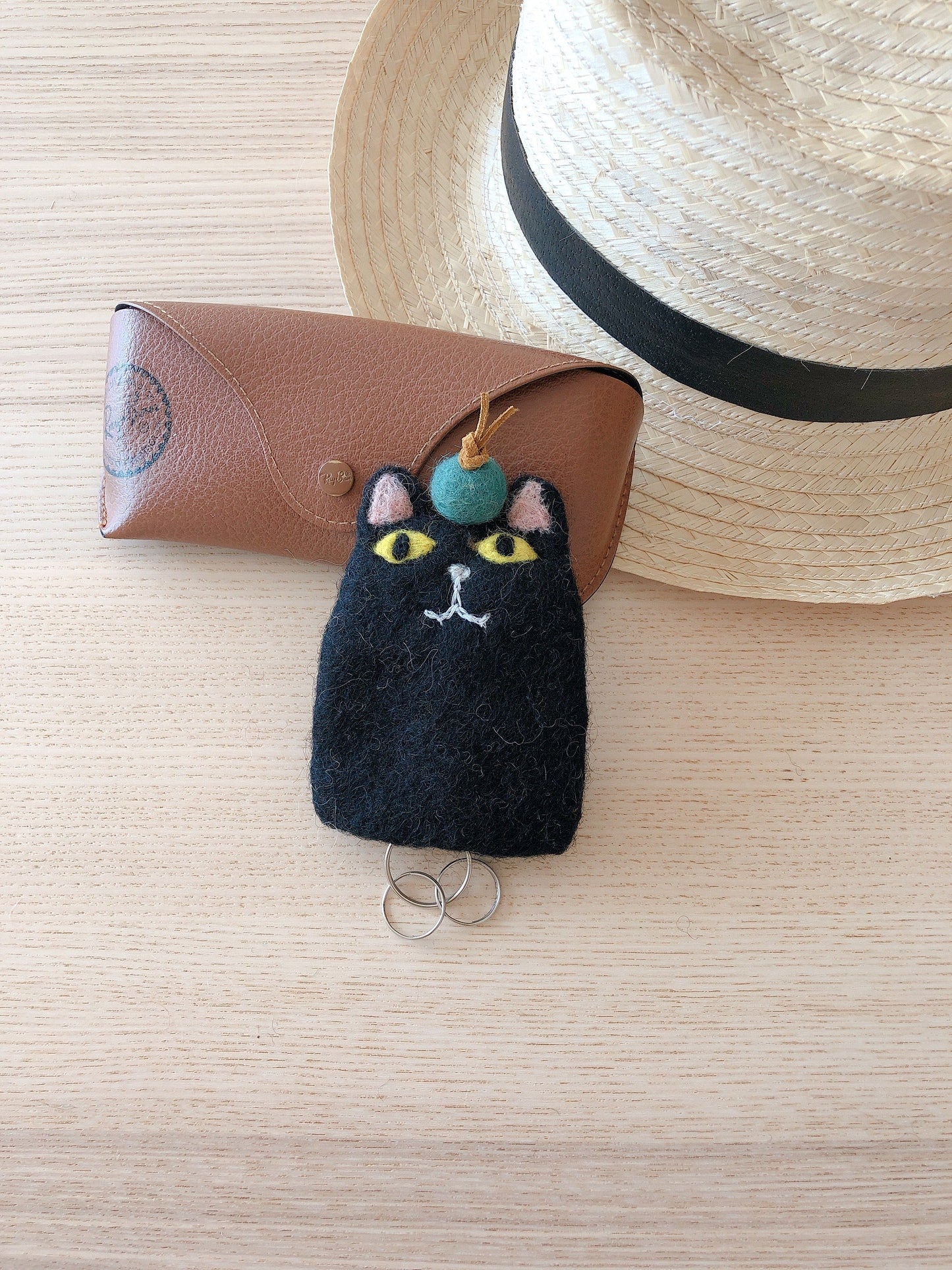 Felt Keychain - Cat Key Cover / Keychain