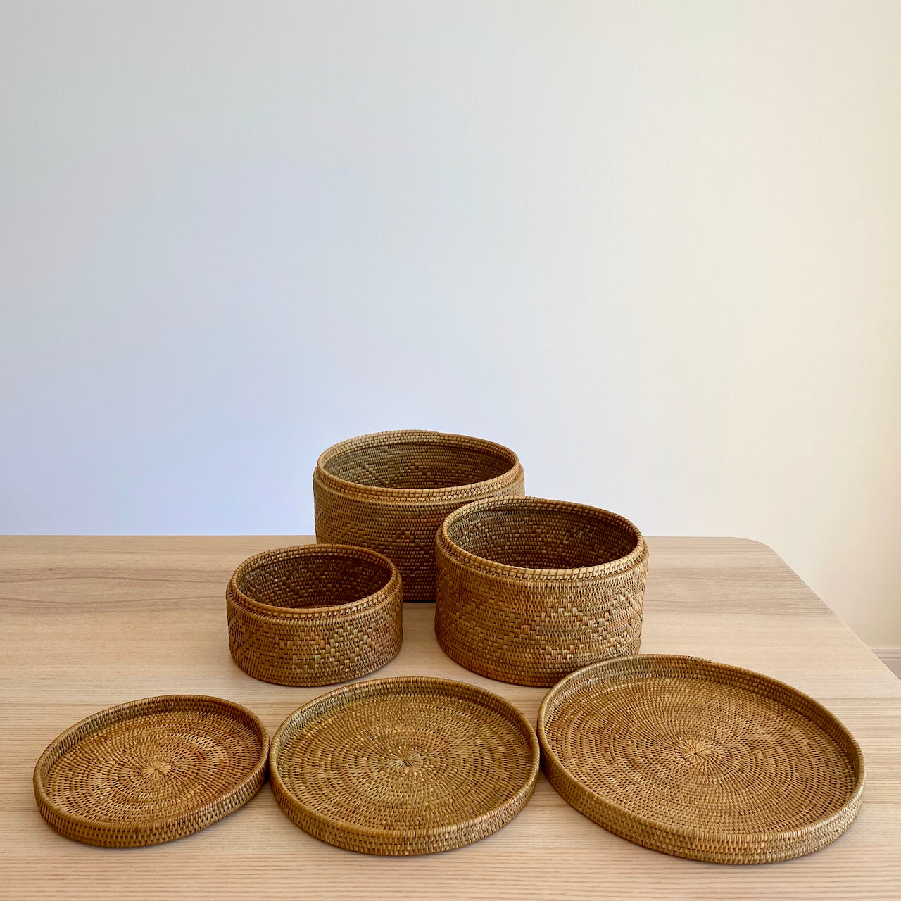 Bali Rattan Round Storage Box with Lid