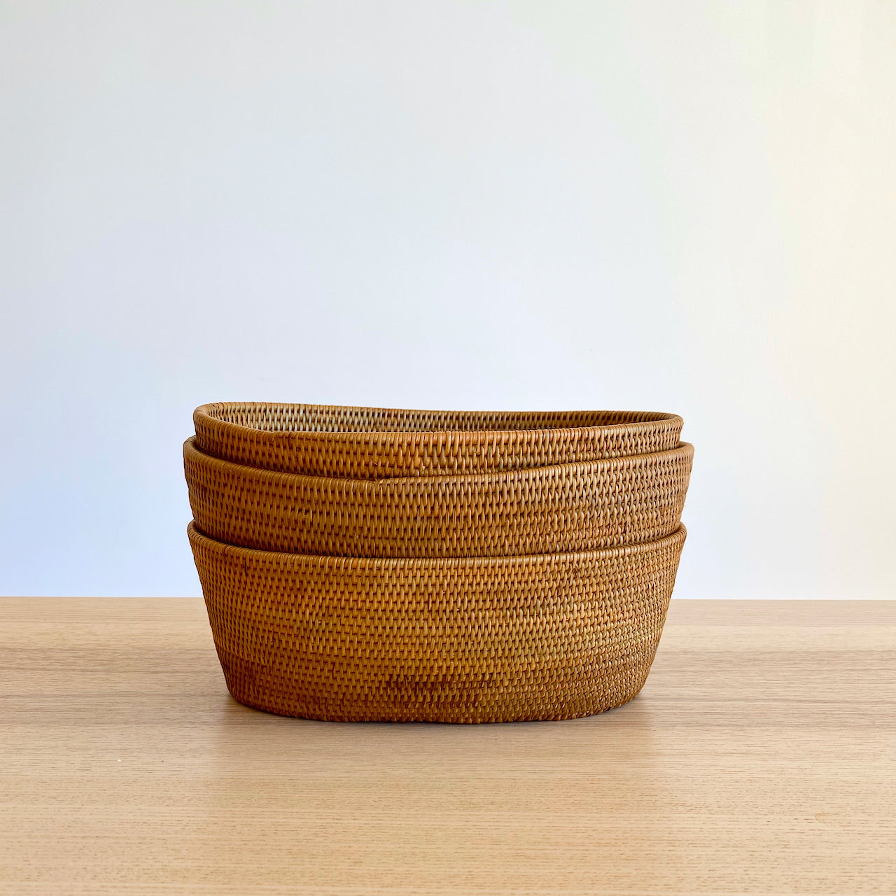 Bali Rattan Fruit Bowl - Oval