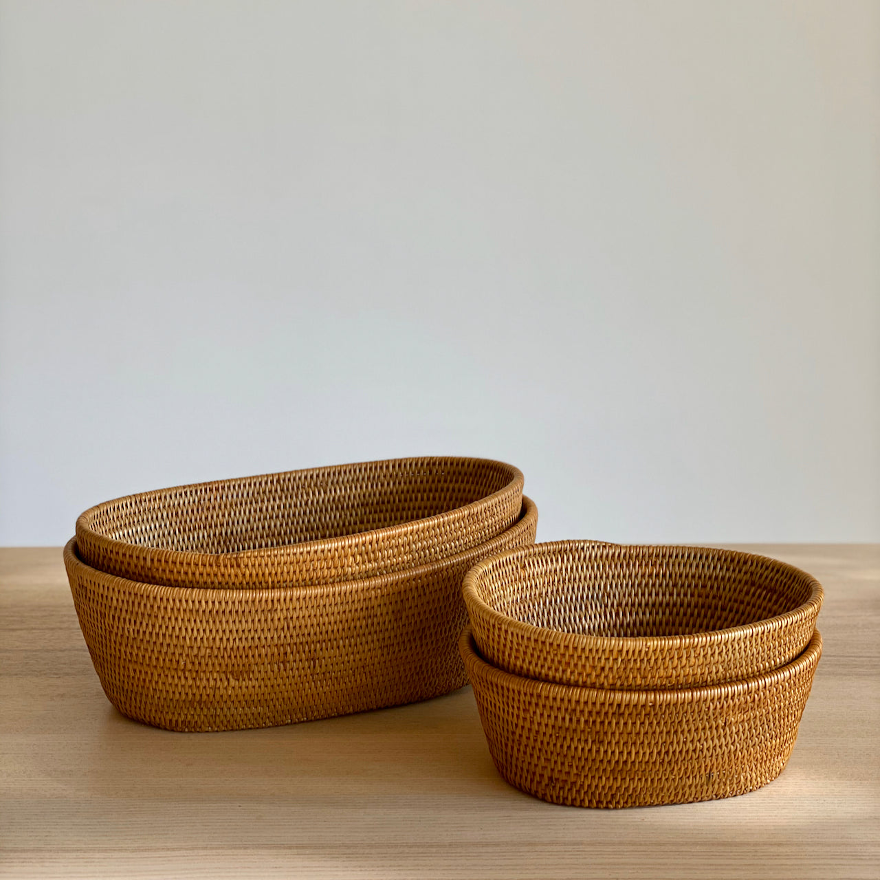 Bali Rattan Fruit Bowl - Oval