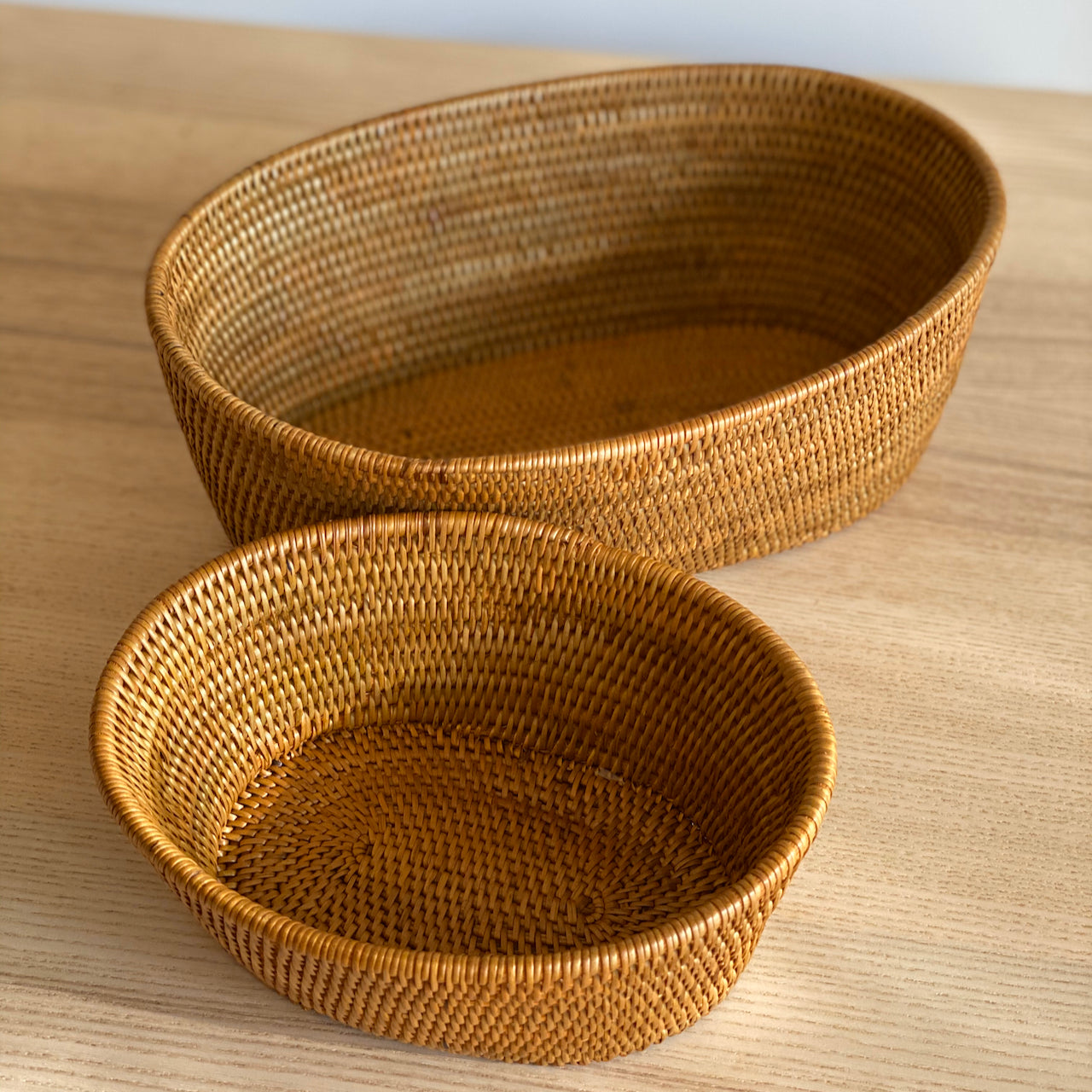 Bali Rattan Fruit Bowl - Oval