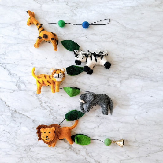 Felt African Safari Animal Garland