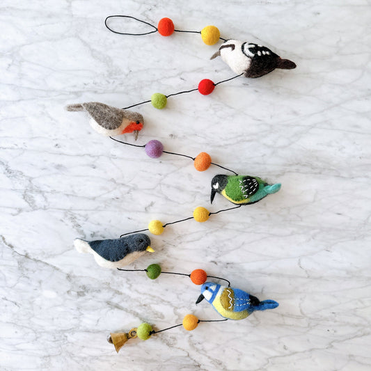 Best Kids Room Garland - Felt Birds｜Ganapati Crafts Co.