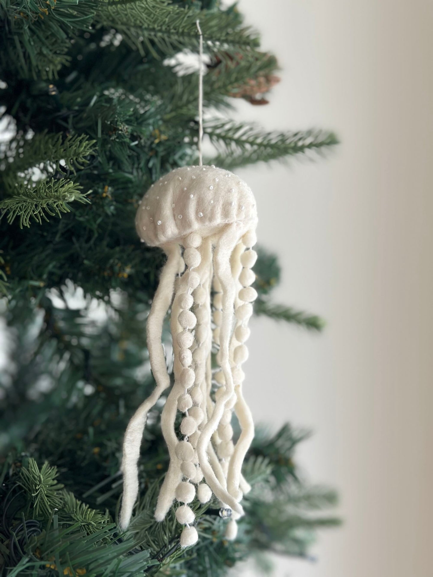 White Jellyfish Ornament