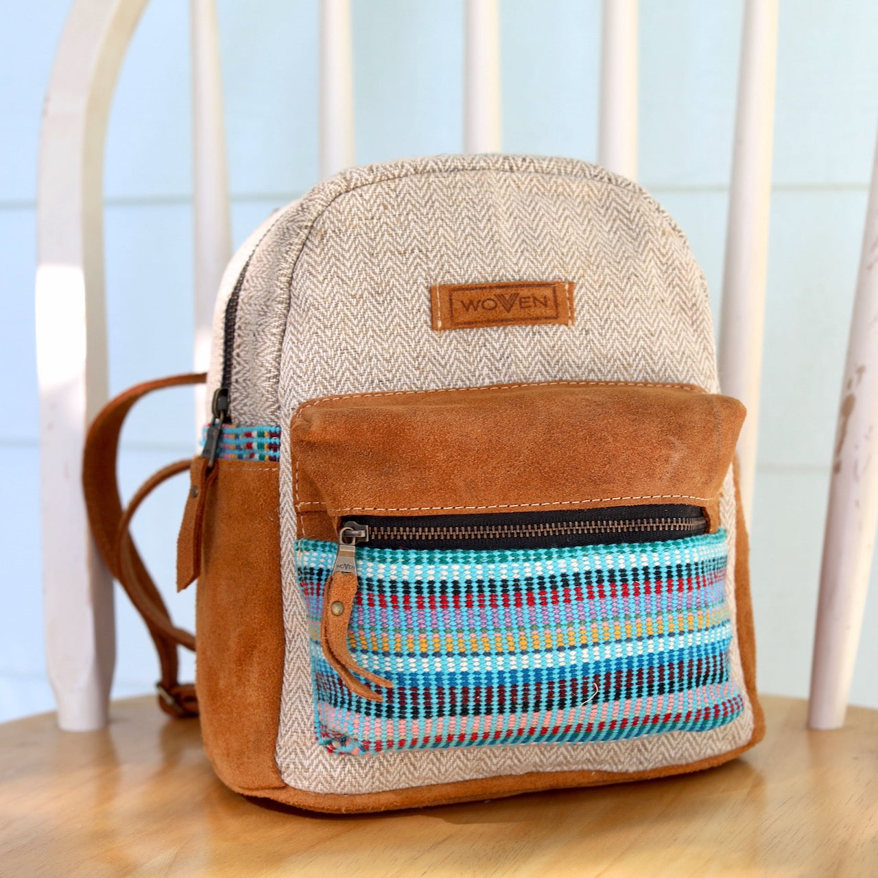 Recycled Fabric Mini Backpack