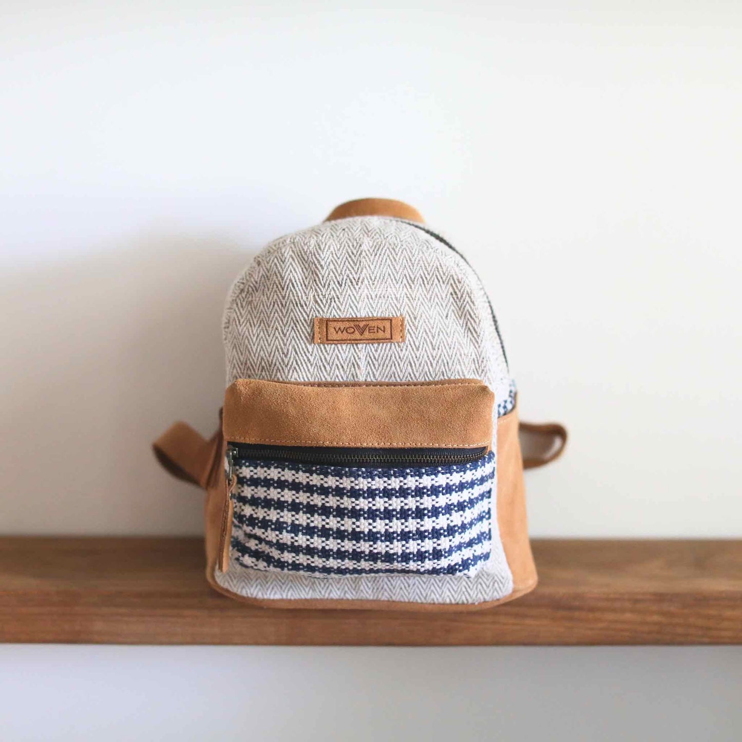 WOVEN Mini Backpack - Houndstooth