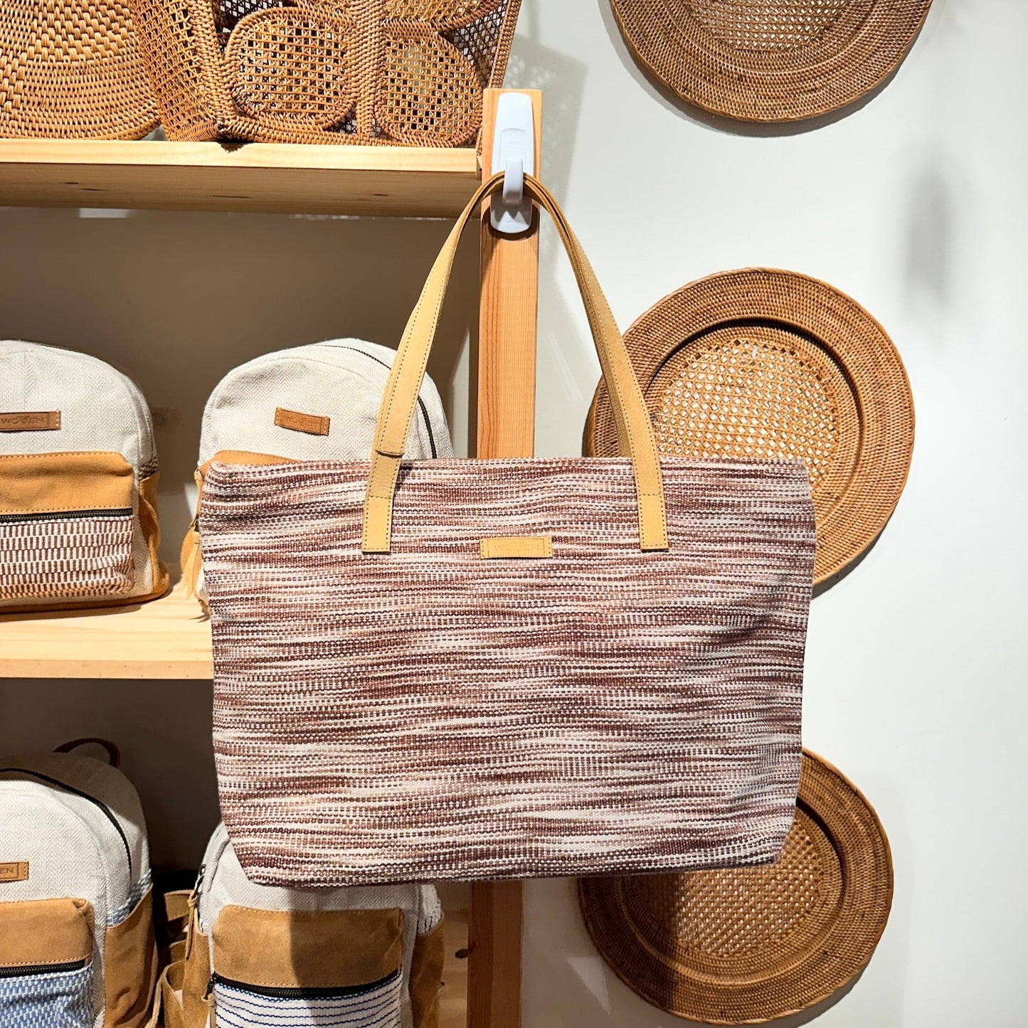 Woven Medium Tote Bag