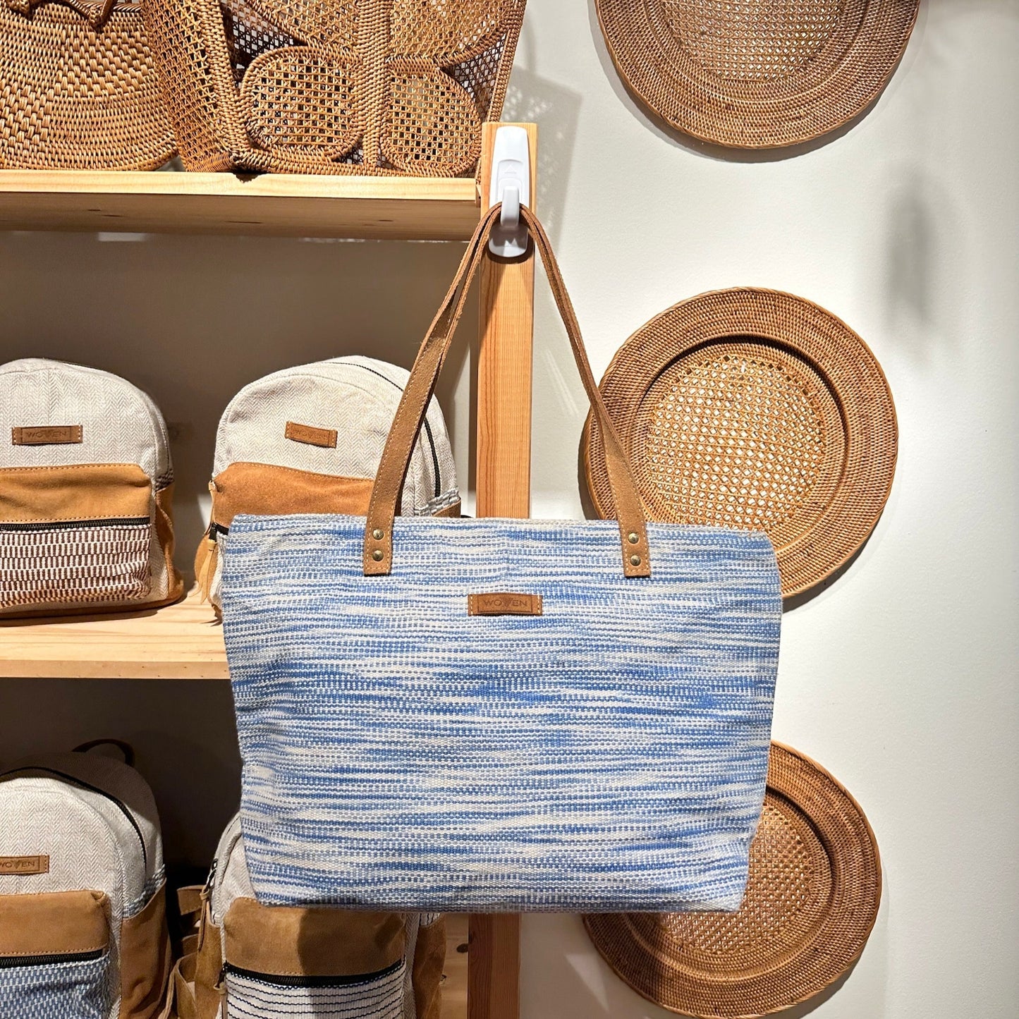 Woven Medium Tote Bag