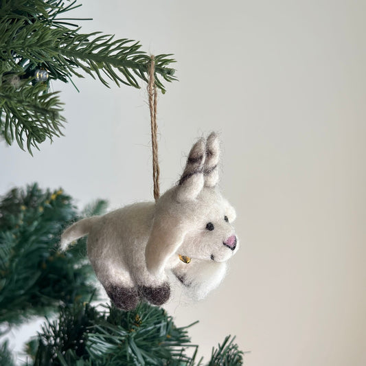 Felt Mountain Goat Ornament