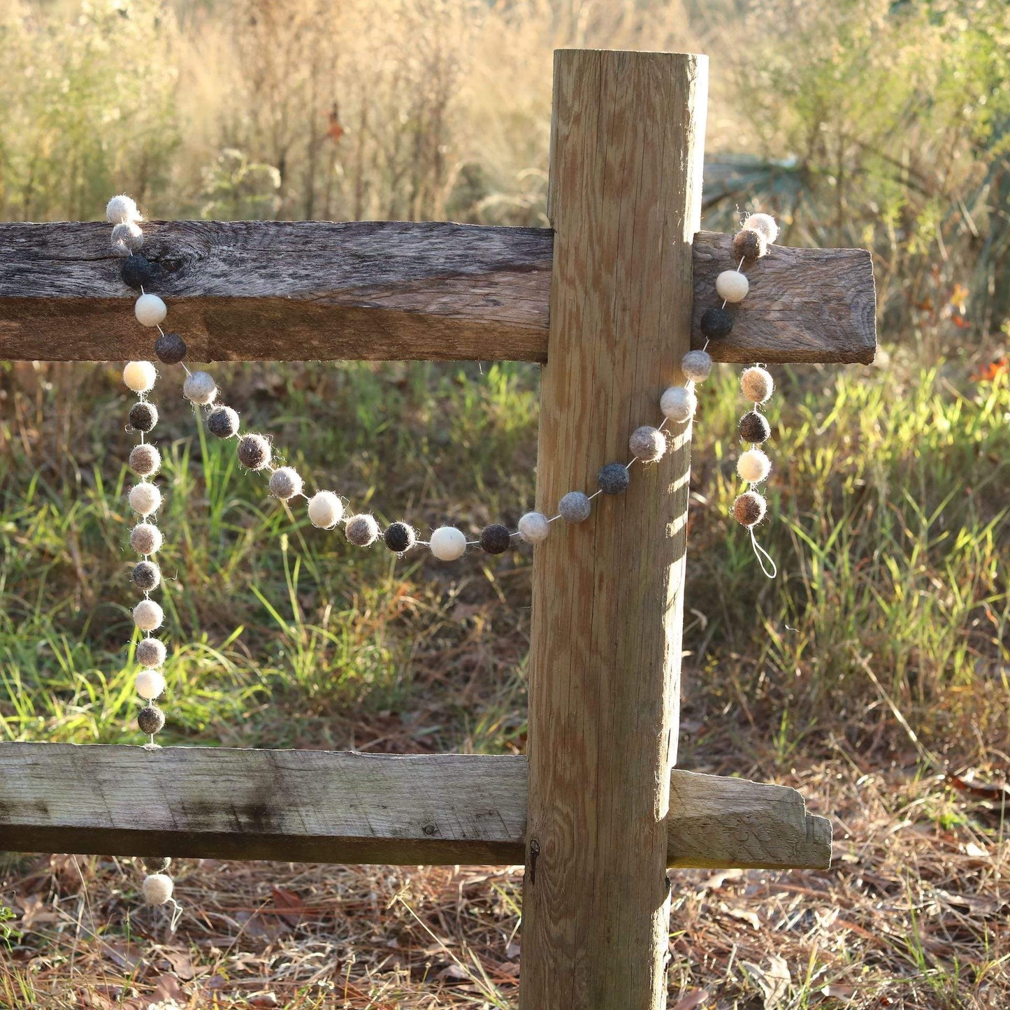 Felt Gray Pompom Garland Premium Quality Unique Handmade Gifts And Accessories - Ganapati Crafts Co.