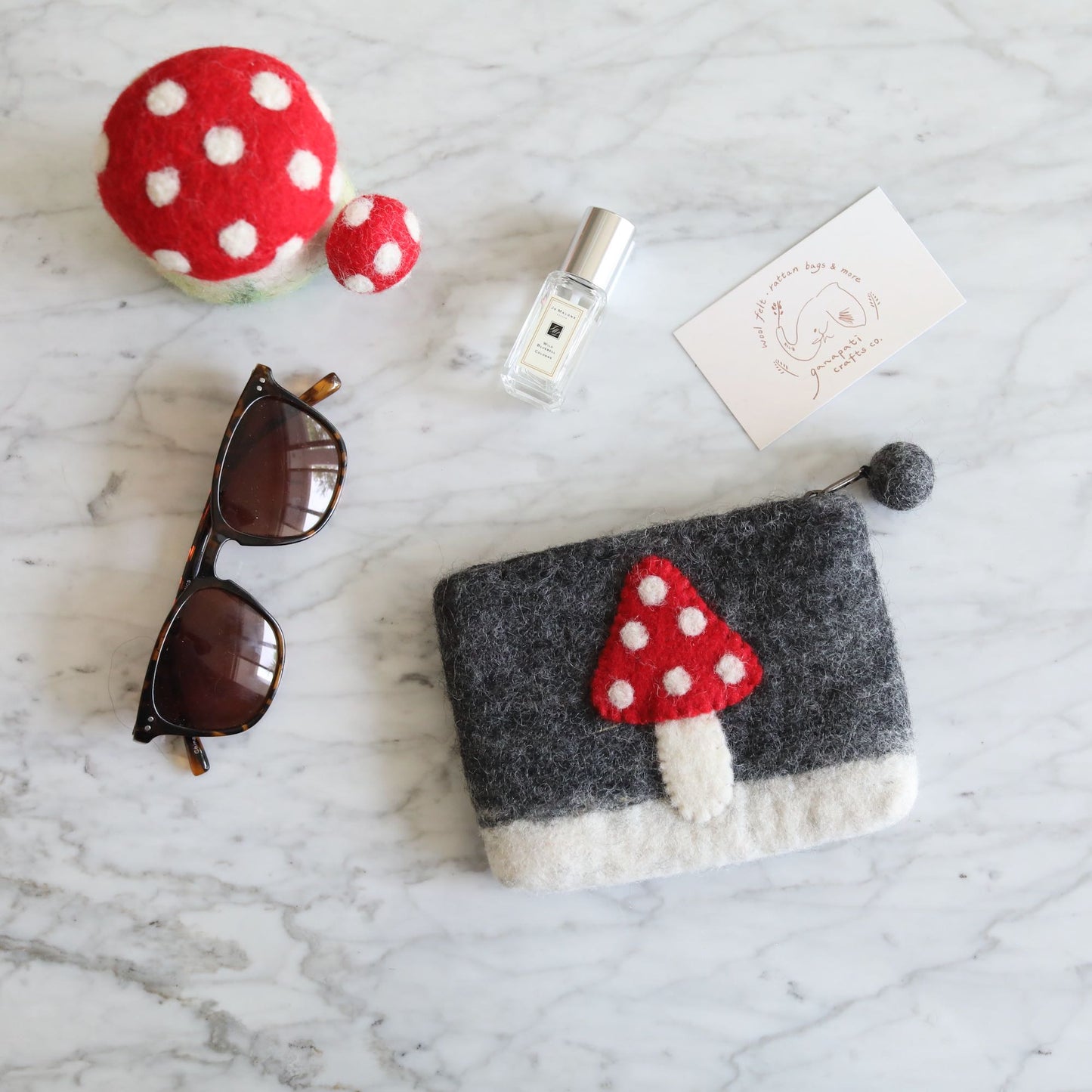 Felt Keychain - Mushroom