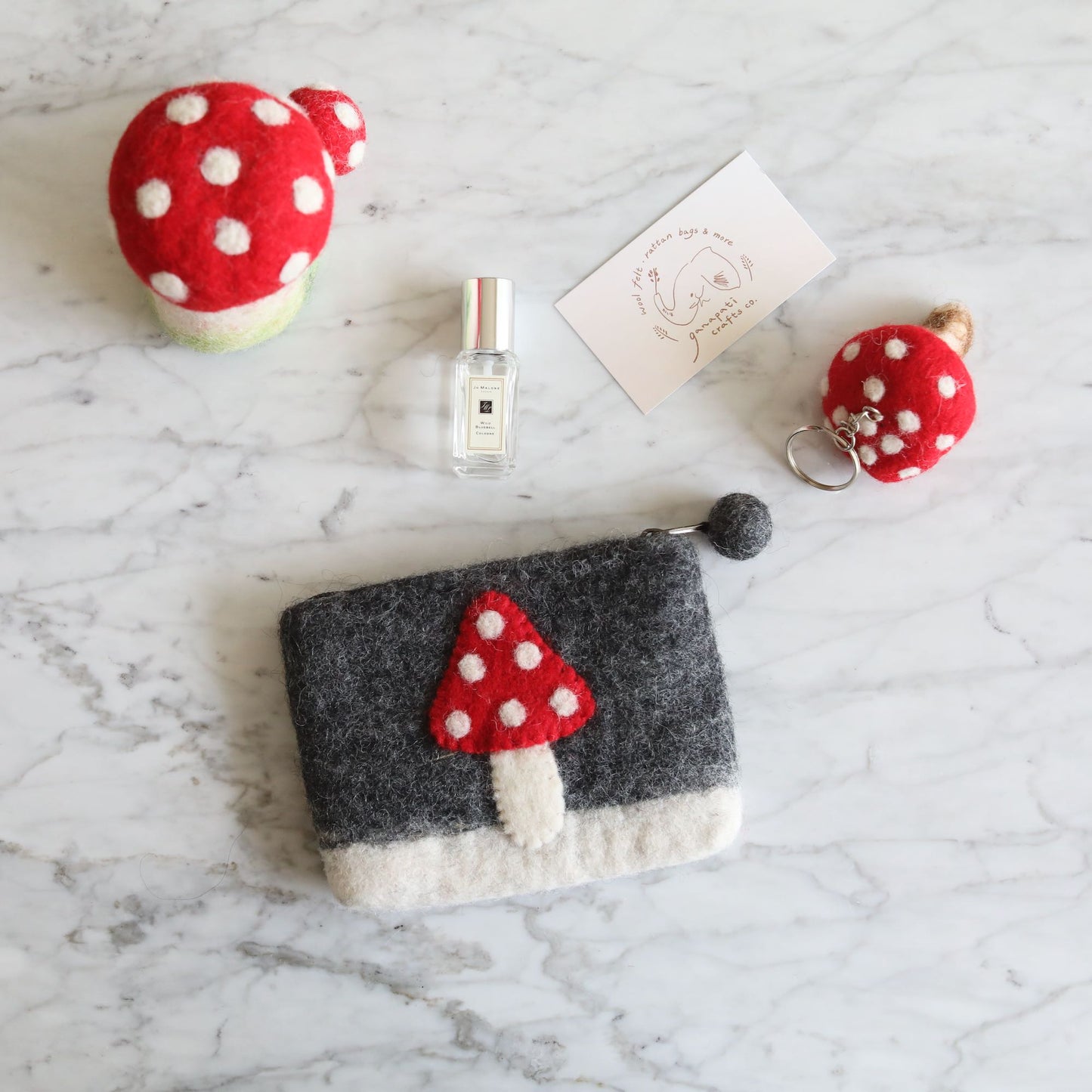 Felt Keychain - Mushroom