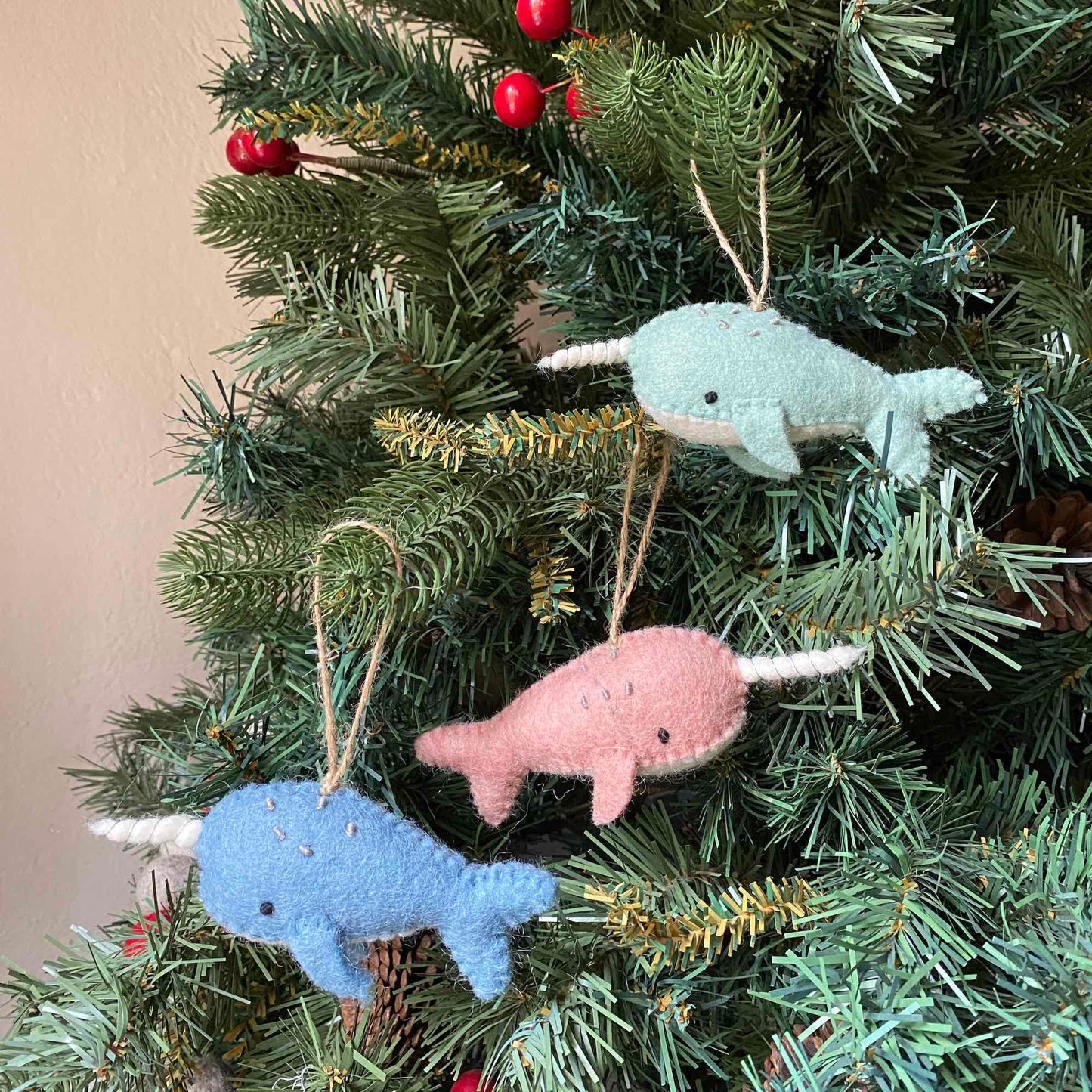 Felt Ornament - Narwhals