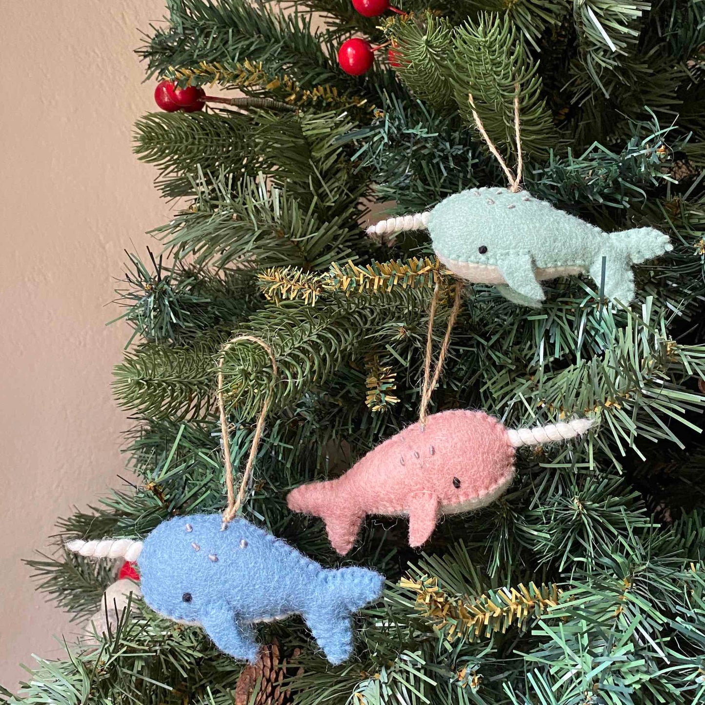 Felt Ornament - Narwhals