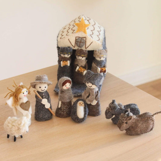 Finger Puppet Story Set—Nativity Scene