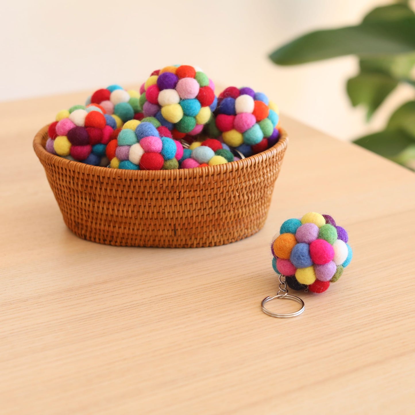 Felt Keychain - Ball Pompom