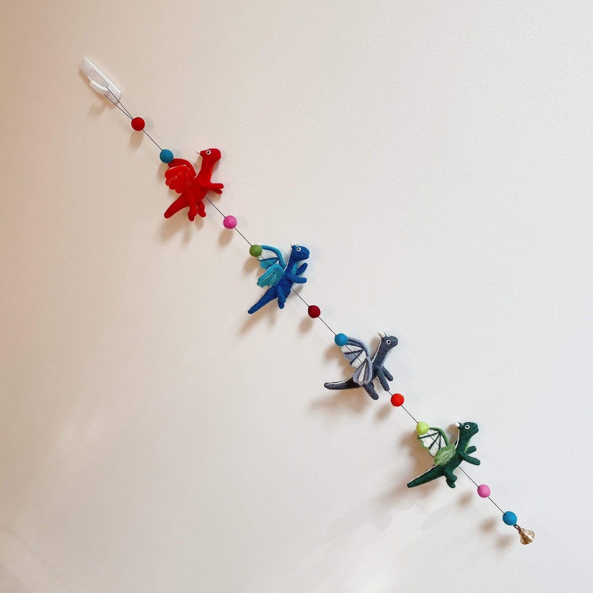 Best Kids Room Garland: Felt Garland - Dragons, Designed and Handmade by 