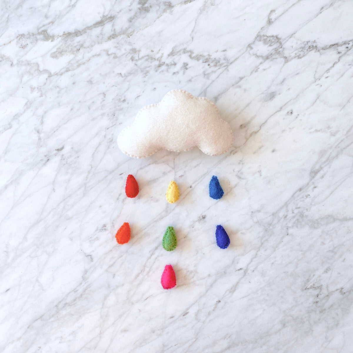 Felt Rainbow Rain Garland