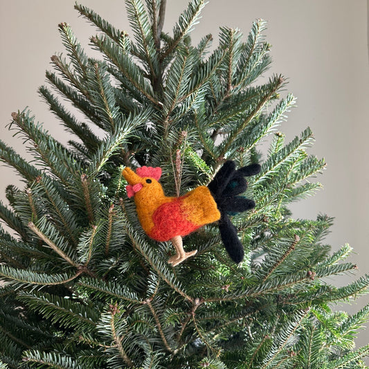 Felt Ornament - Rooster / Classical