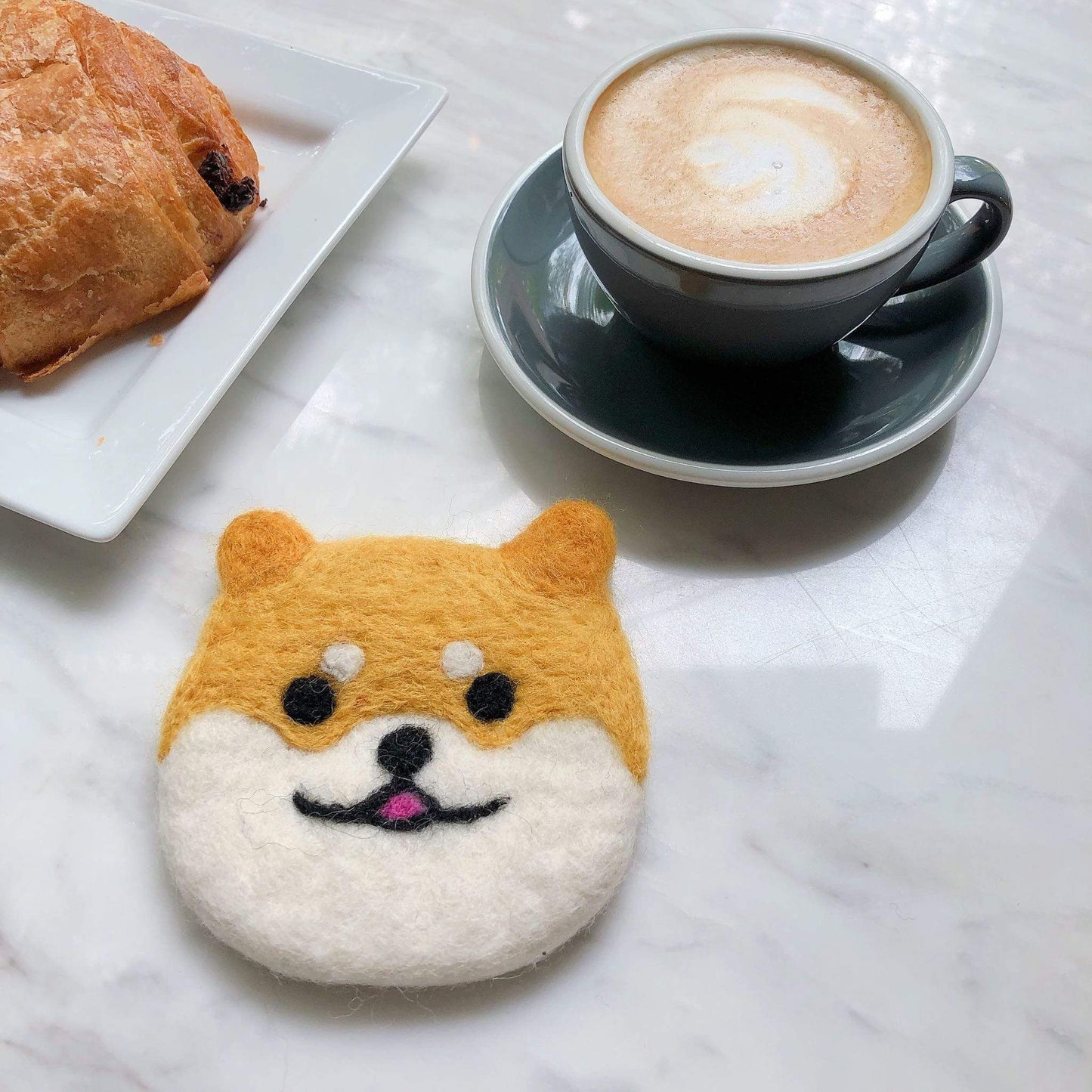 Felt Shiba Inu Dog Coaster Premium Quality Unique Handmade Gifts And Accessories - Ganapati Crafts Co.