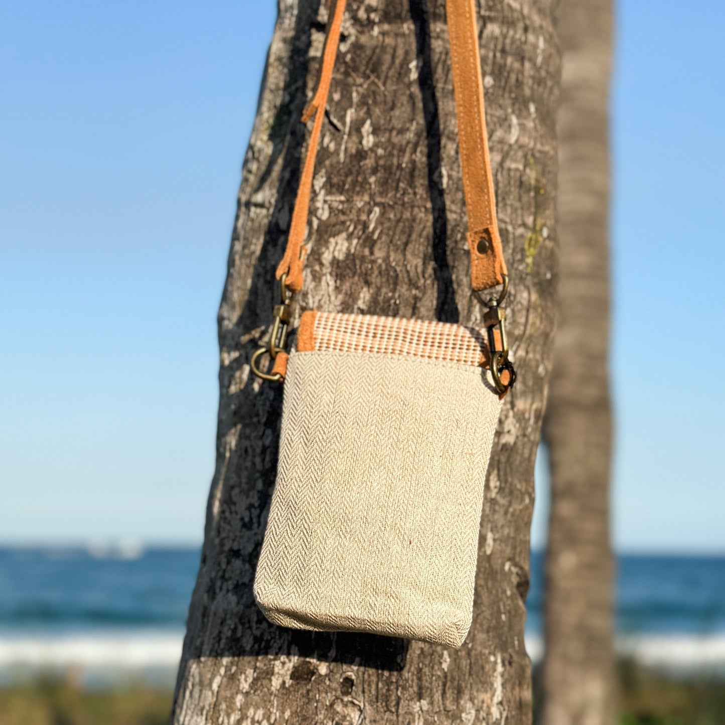 Woven Phone Bag - Plaid