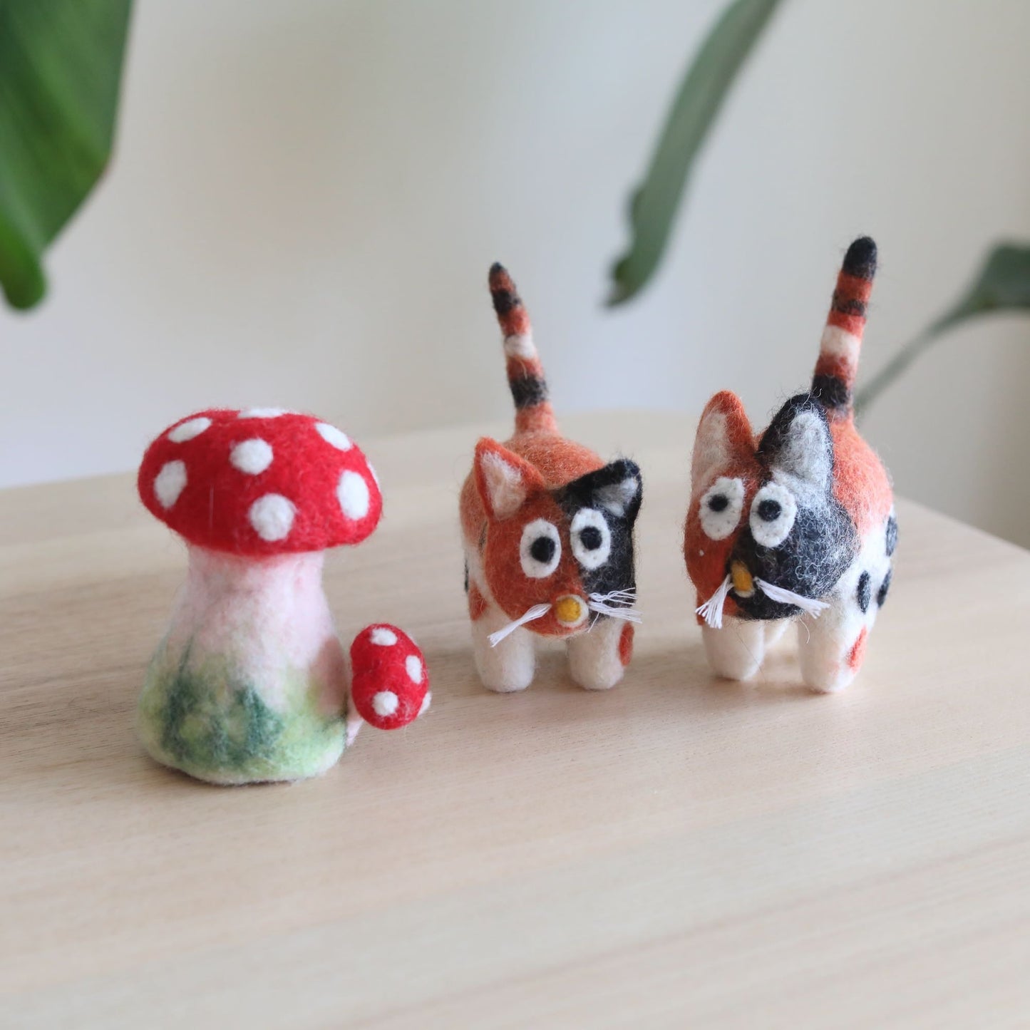 Felt Mushroom Wine Bottle Toppers