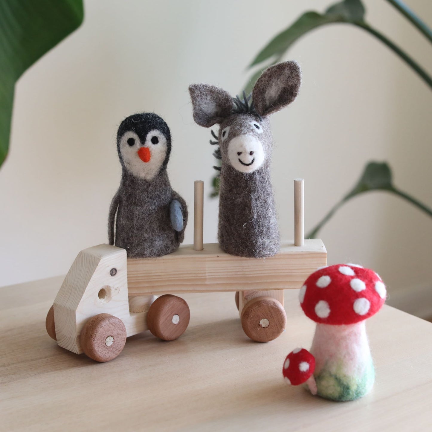 Felt Mushroom Wine Bottle Toppers