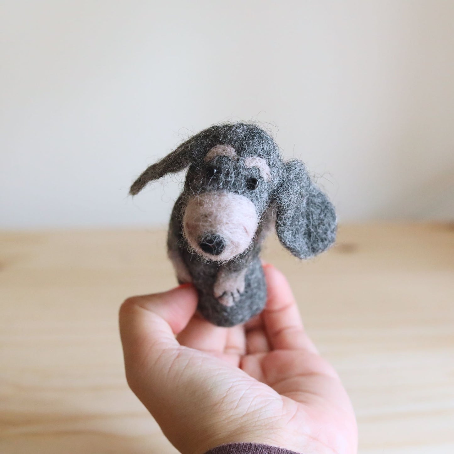 Old Gray Dog Finger Puppet