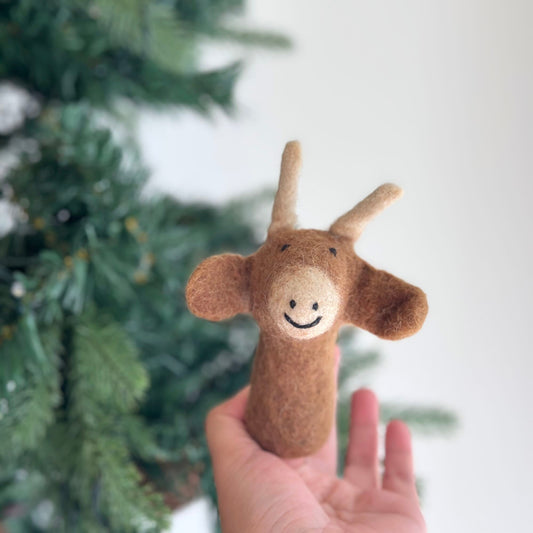 Felt Ox Cow Finger Puppet