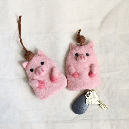 Felt Keychain - Piggy Key Cover / Keychain