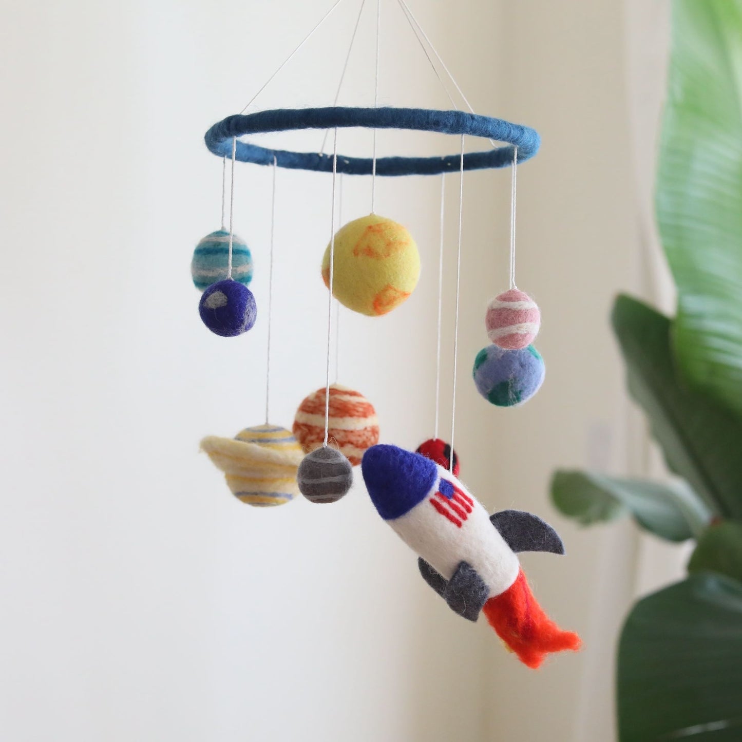 Solar System Rocket Baby Mobile - Ganapati Crafts Co.