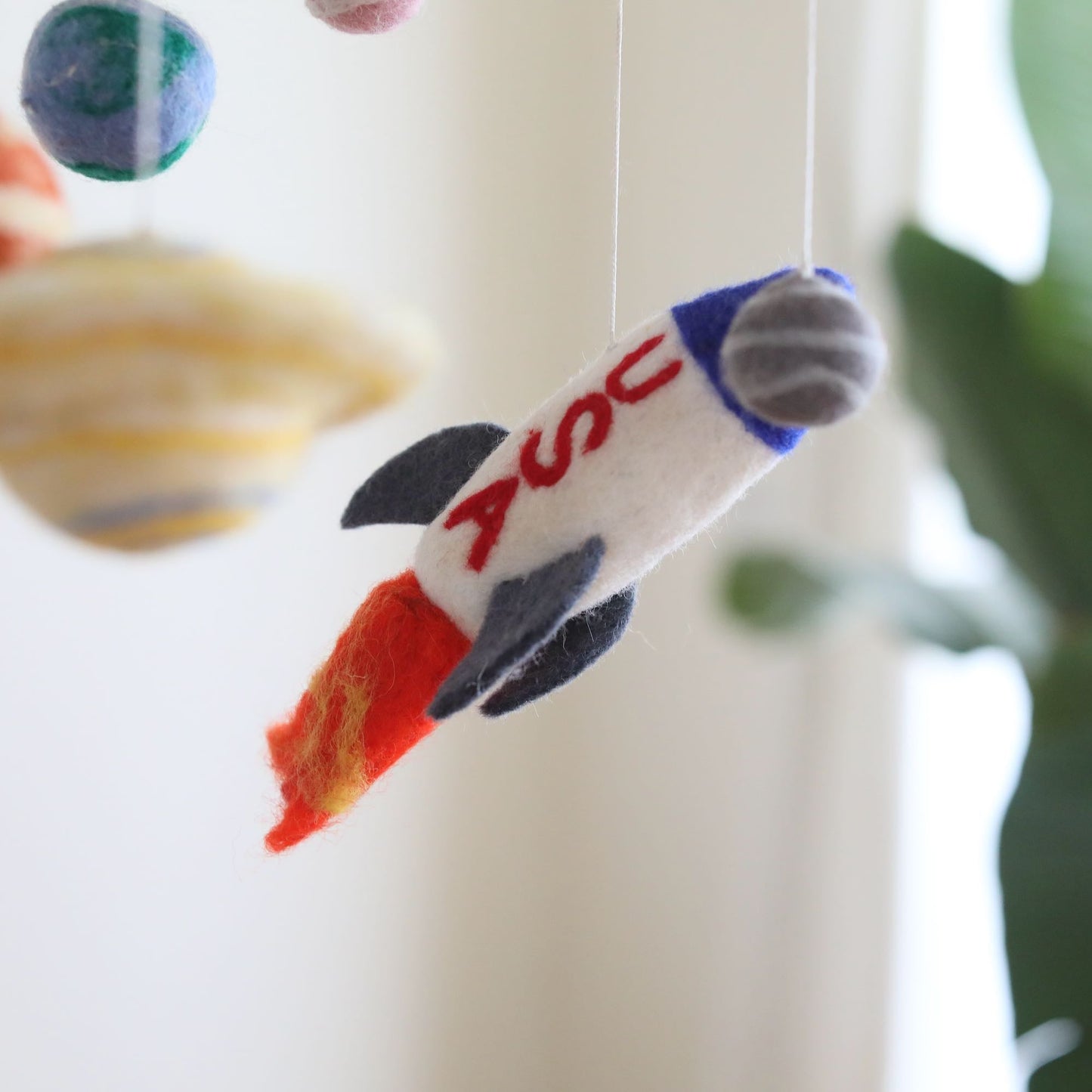 Solar System Rocket Baby Mobile - Ganapati Crafts Co.